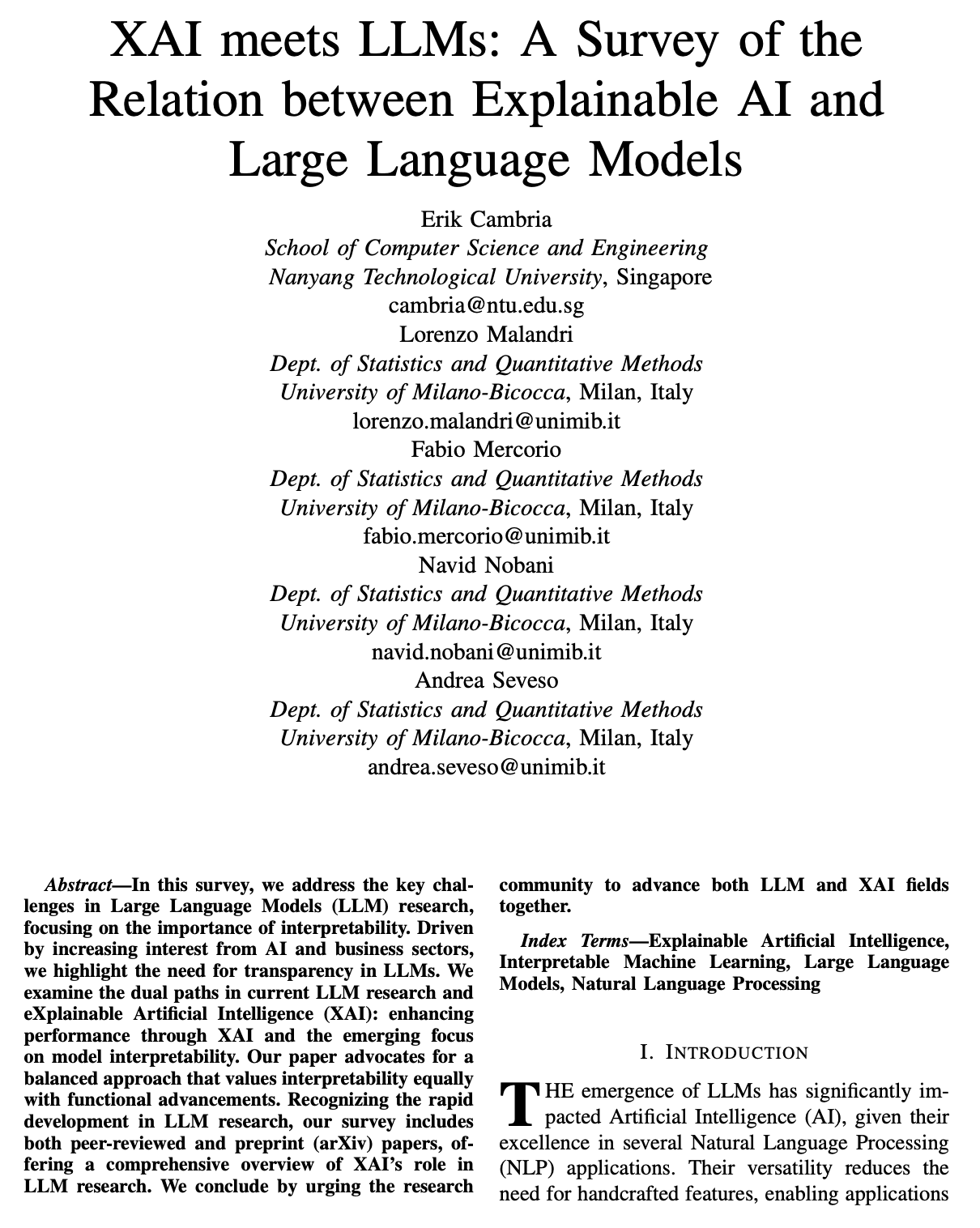 XAI meets LLMs: A Survey