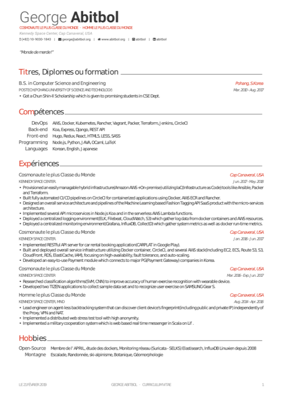 Abitbol Awesome CV preview