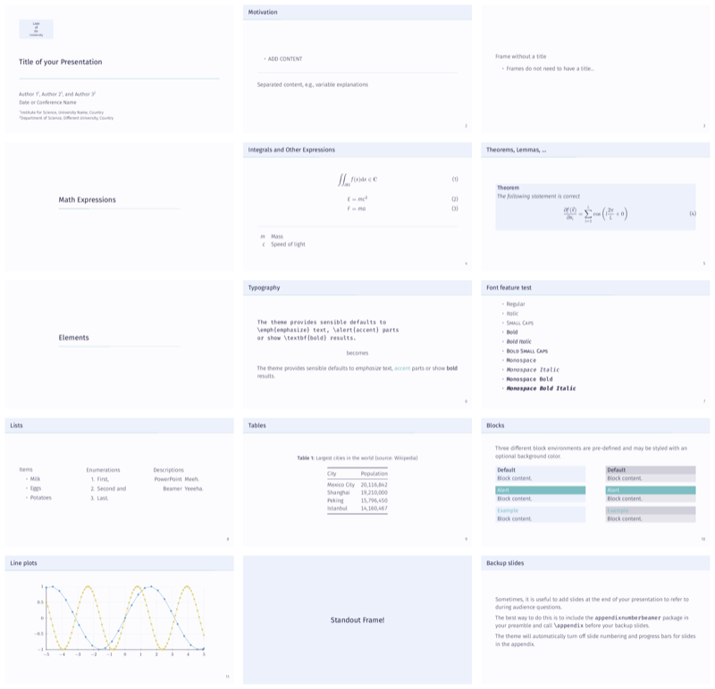 Beamer Presentation preview