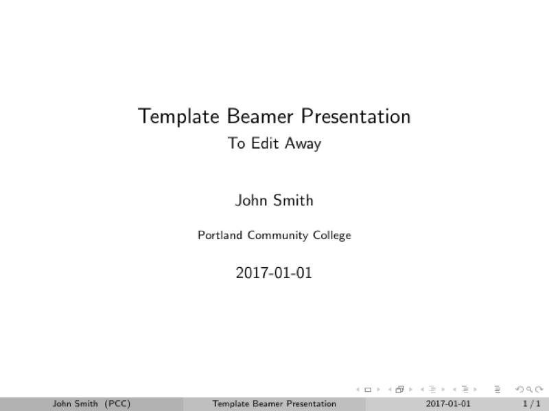 Beamer Theme preview