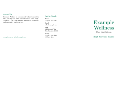 Trifold Brochure preview