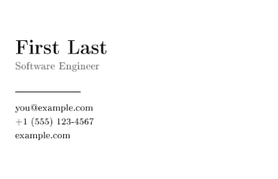Simple Business Card preview