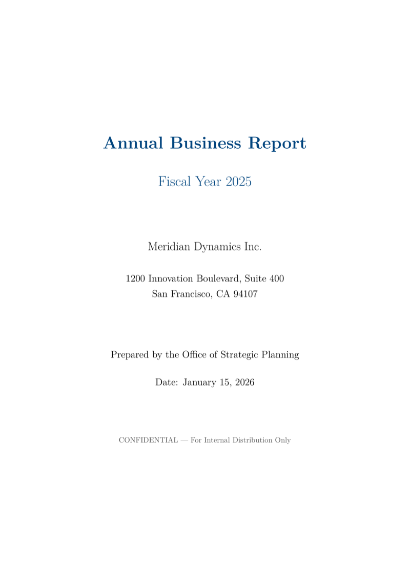 Business Report preview
