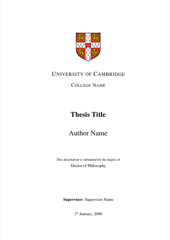 Cambridge Thesis preview
