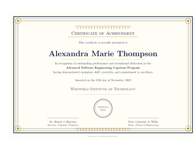 Certificate preview