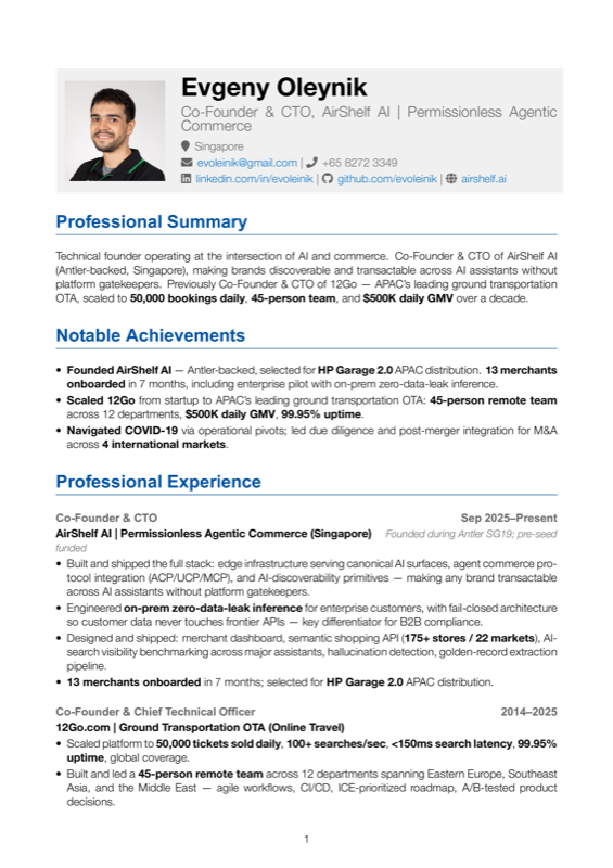 Cv preview