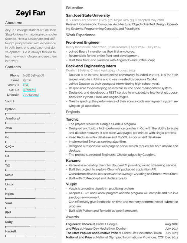 Cv preview