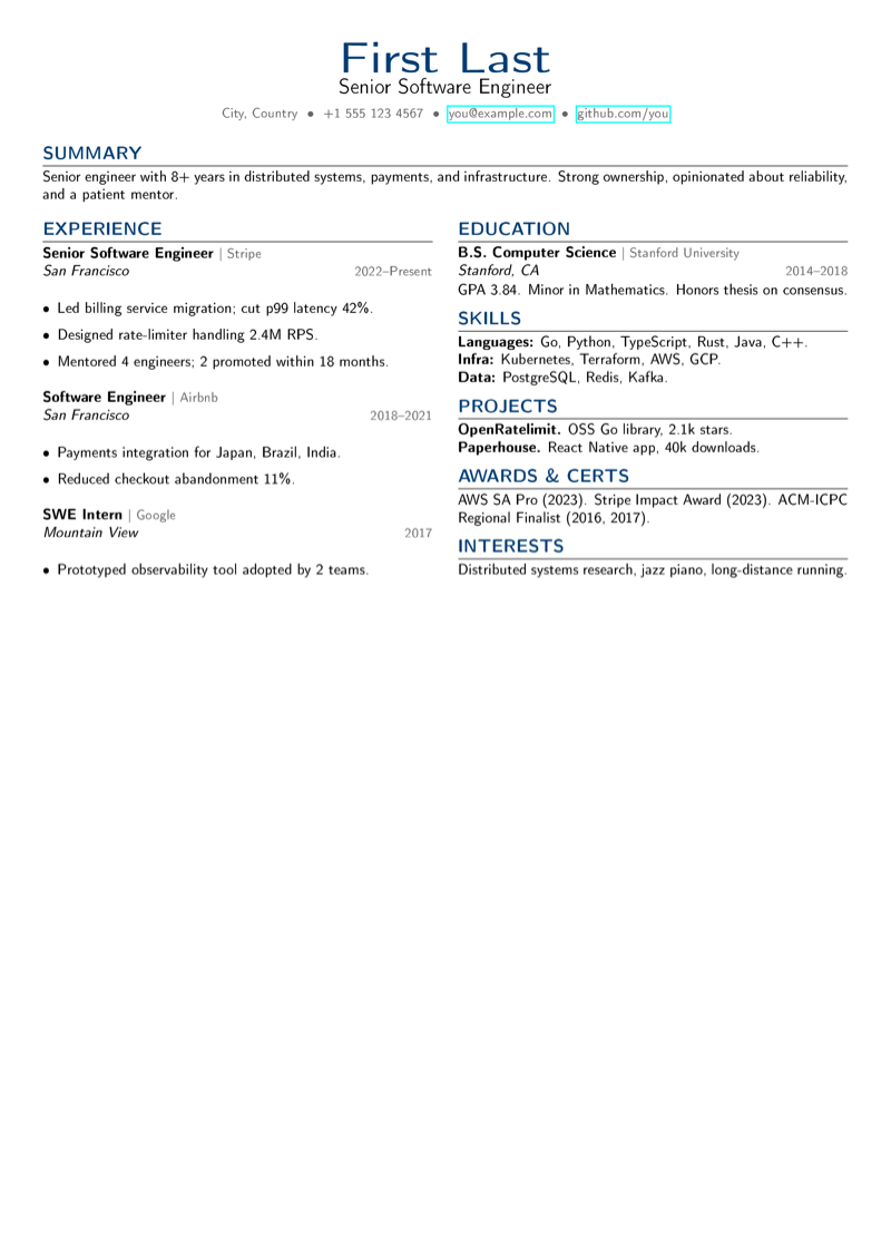 Boadilla Modern CV preview
