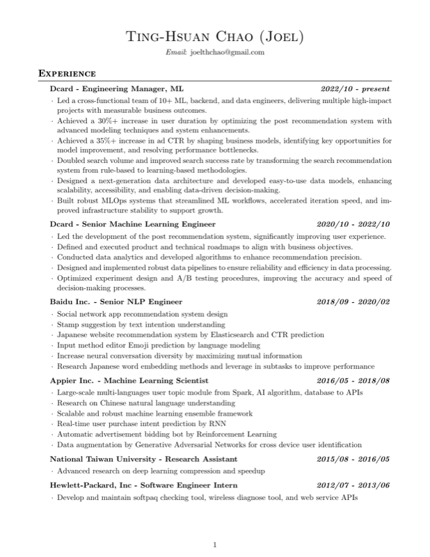 CV preview