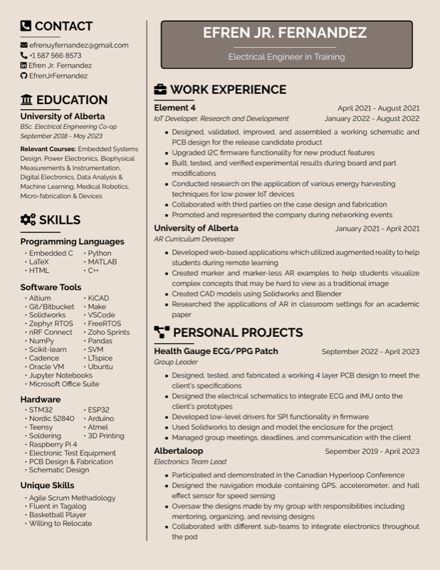 EfrenJr Resume preview