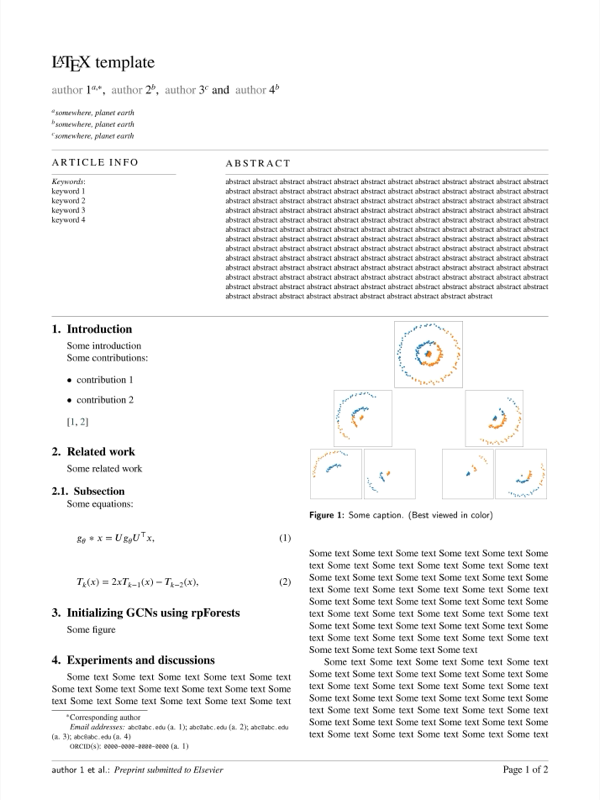 ElsevierLatexTemplate preview