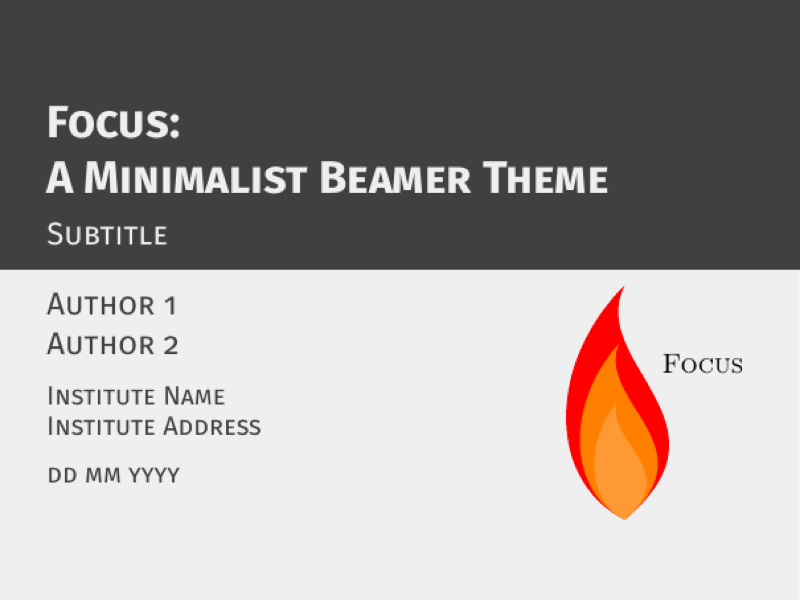 Focus Beamertheme preview