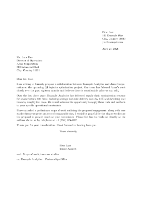 Formal Letter preview
