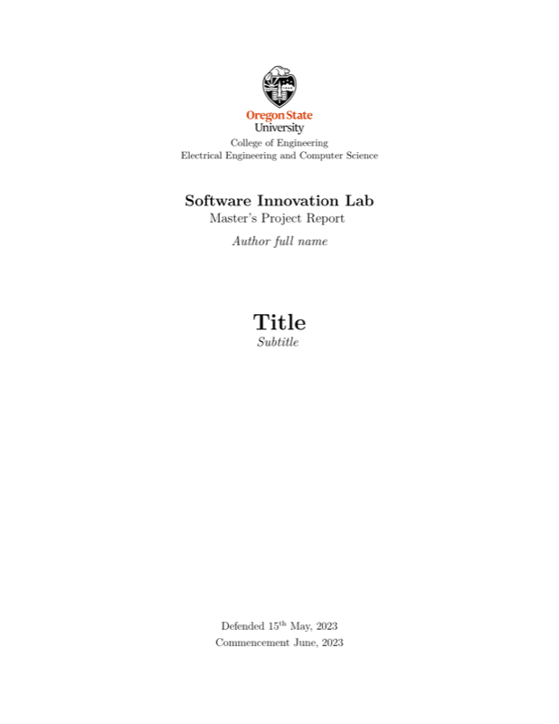 Graduate Report preview