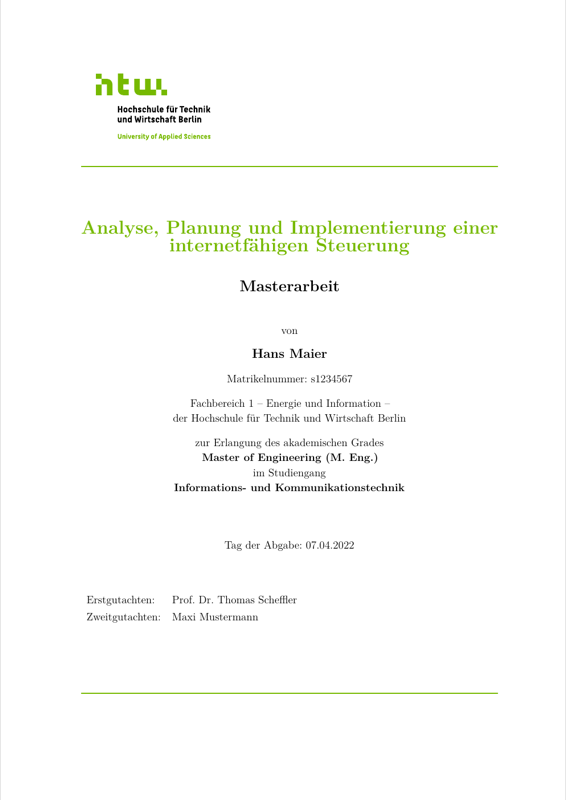 HTW Thesis preview