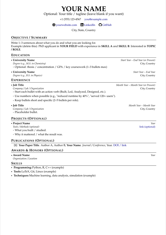 Beginner CV preview