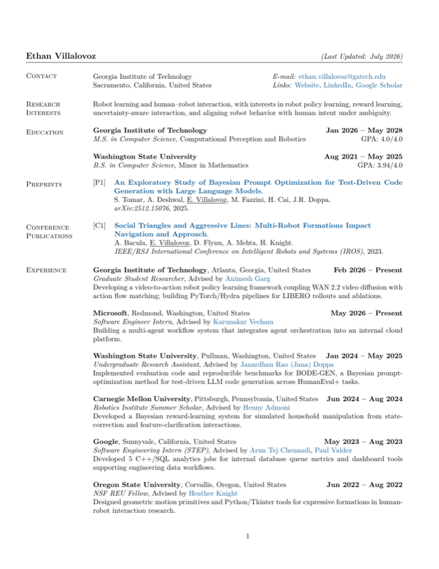 Resume preview