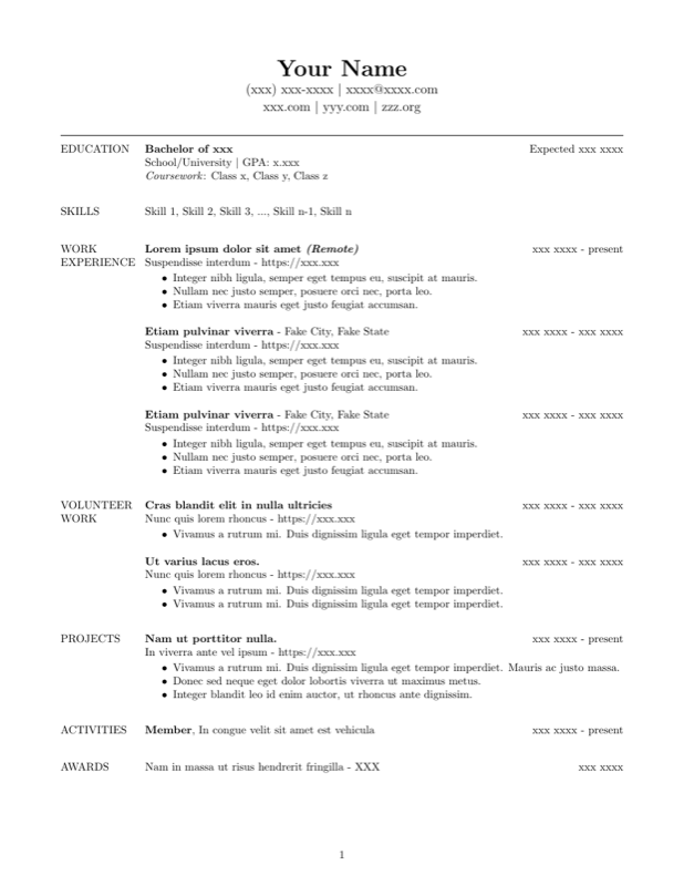 Resume preview