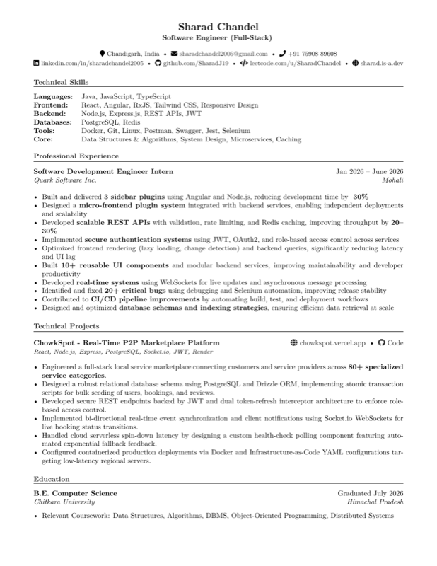 Resumes preview