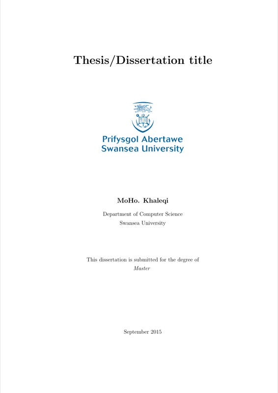 Swansea University Thesis preview