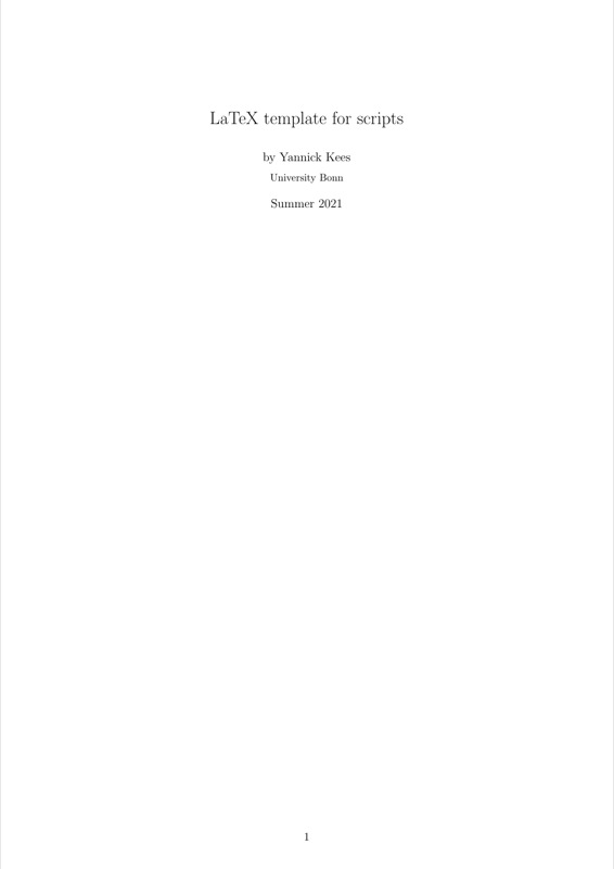 LaTex Template preview