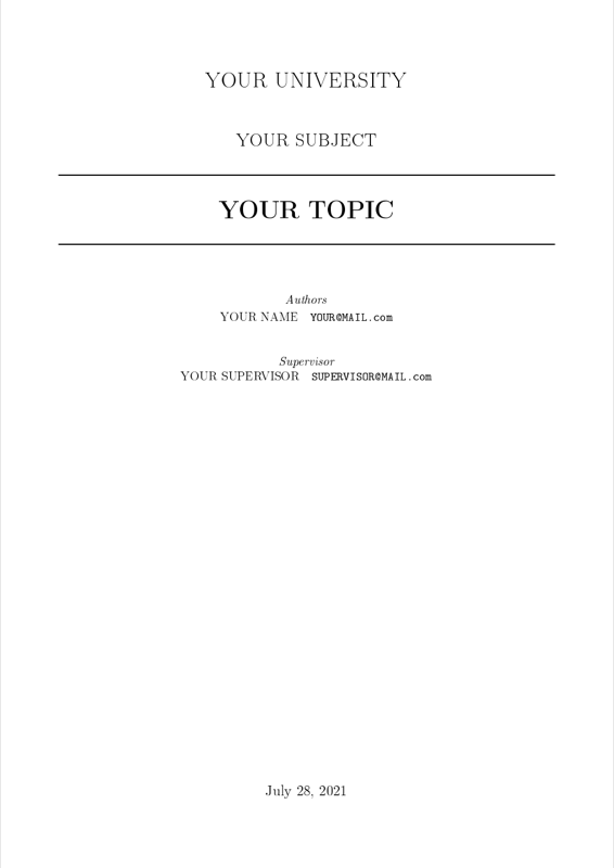 latex template preview