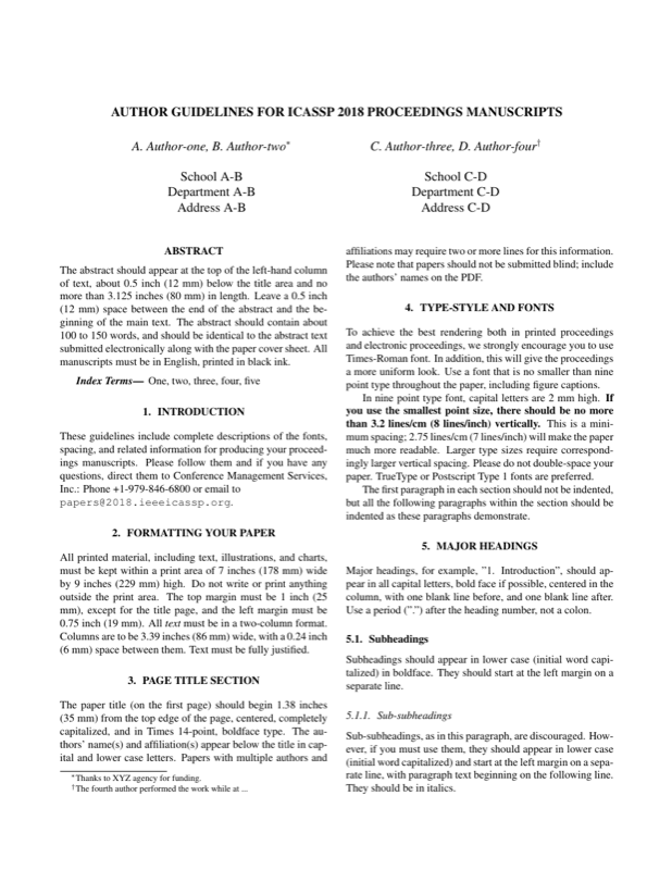 LaTex Template preview
