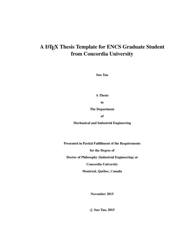 Thesis For Concordia University Students preview