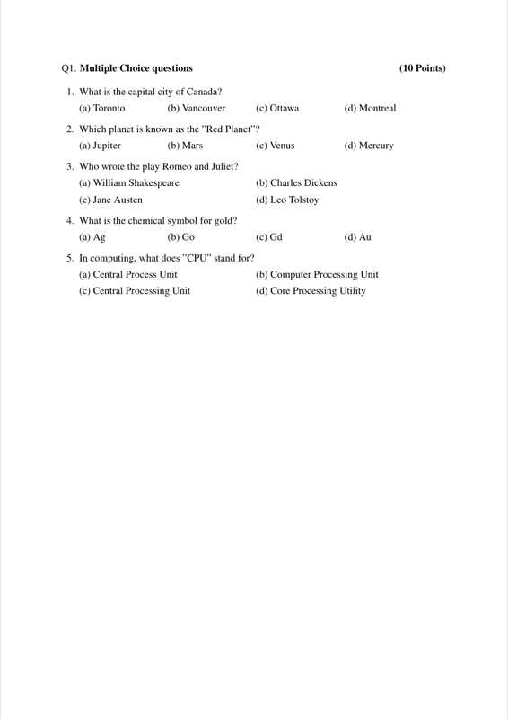 Mcq preview