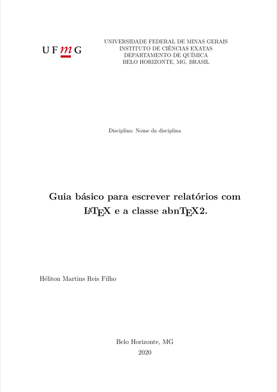 Modelo Relatorio UFMG preview