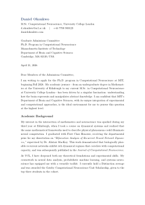 Motivation Letter preview