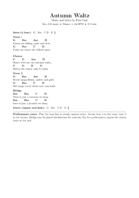 Music Score (Lead Sheet) preview