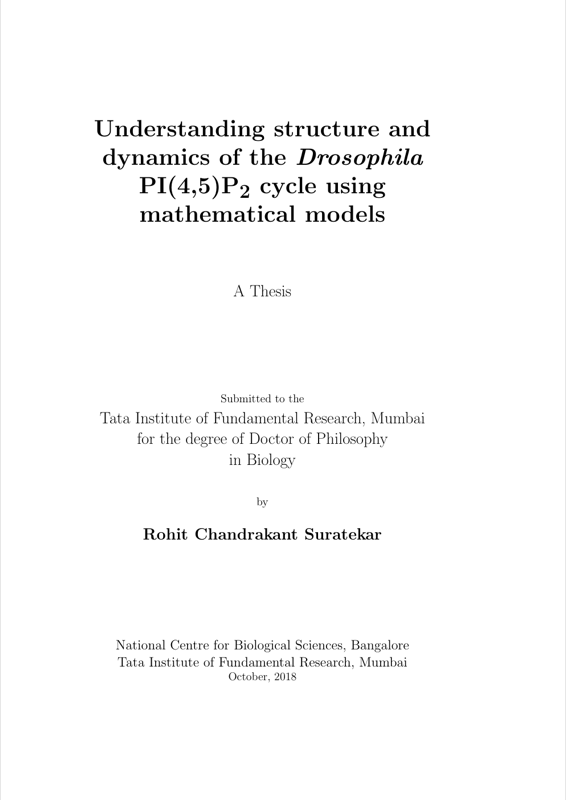 Ncbs Tifr Thesis preview