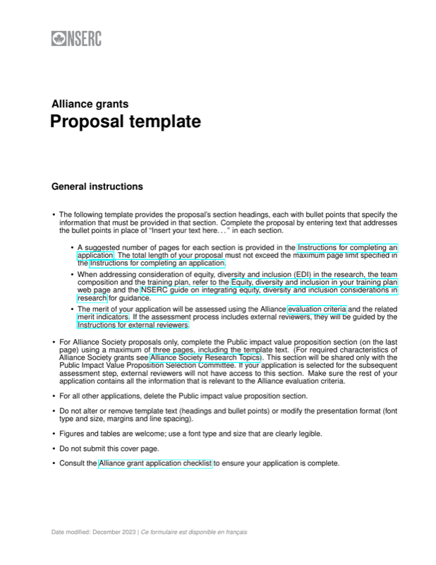 Nserc Alliance preview