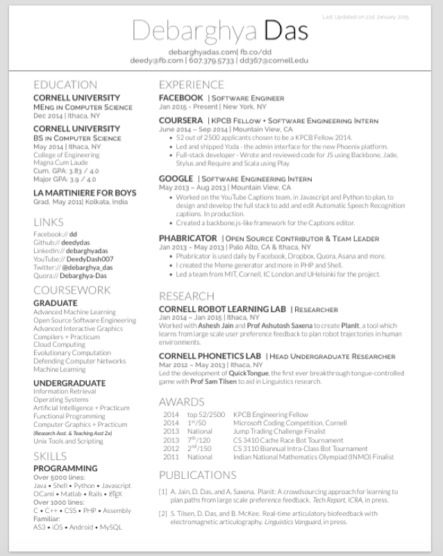 Resume preview