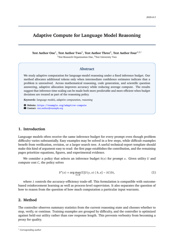 Preprint Clean Elegant Technical Report preview