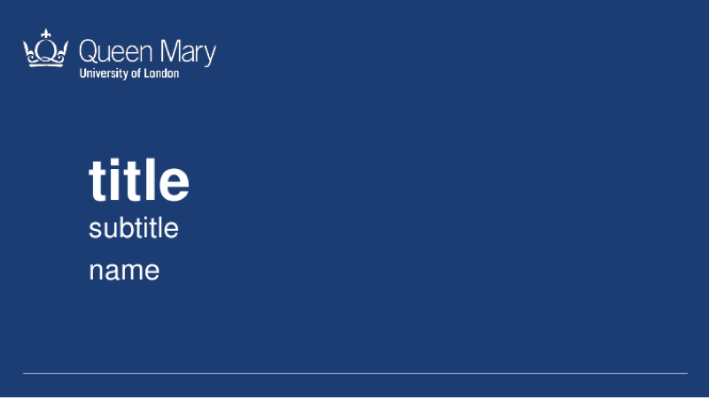 QMUL Slide preview
