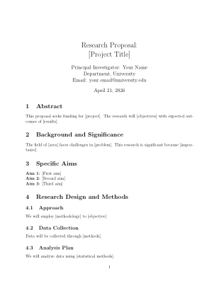 Research Proposal preview