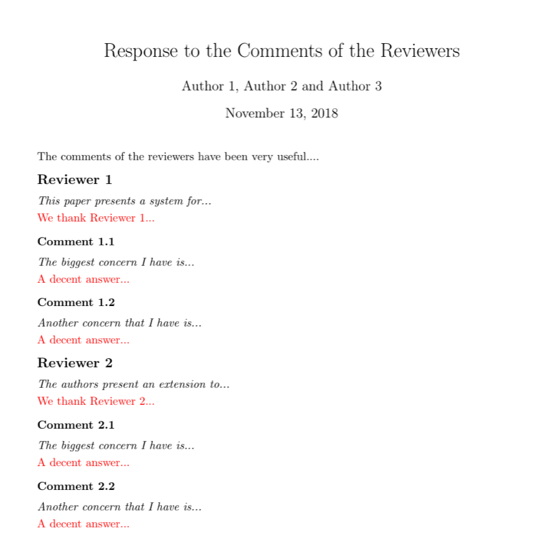Responseletter preview