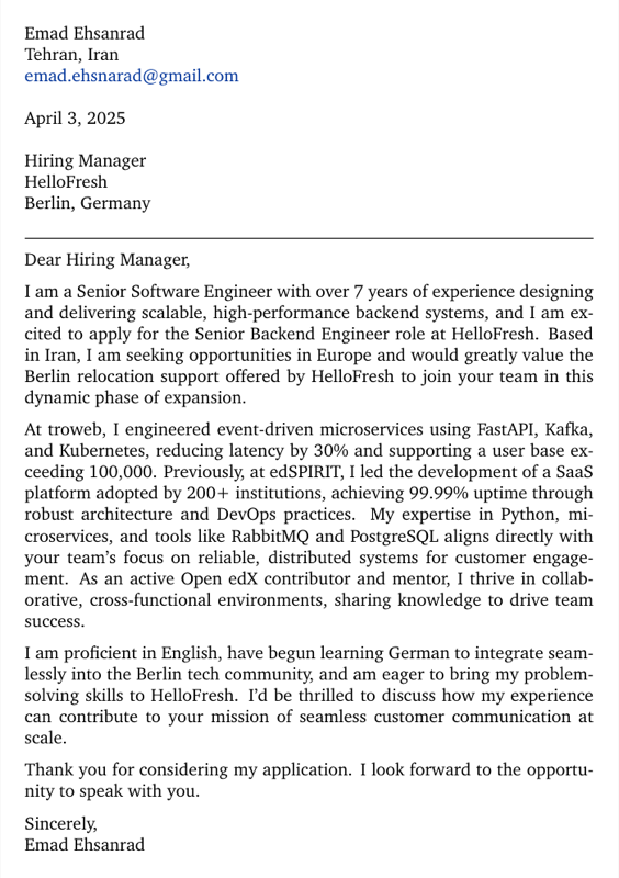 Resume preview