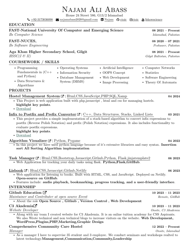 Resume preview