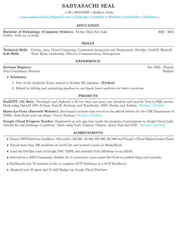 Resume preview