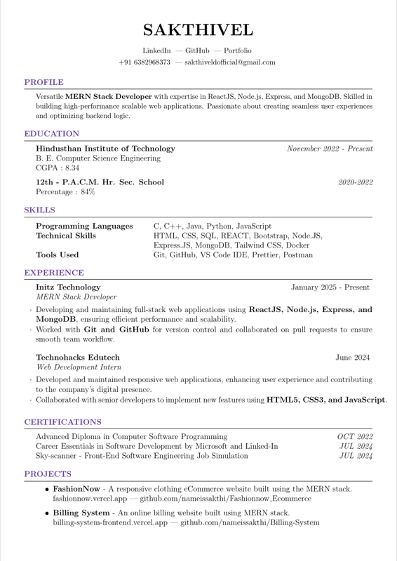 Resume preview