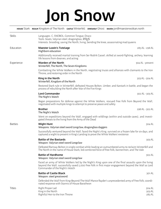 Resume preview