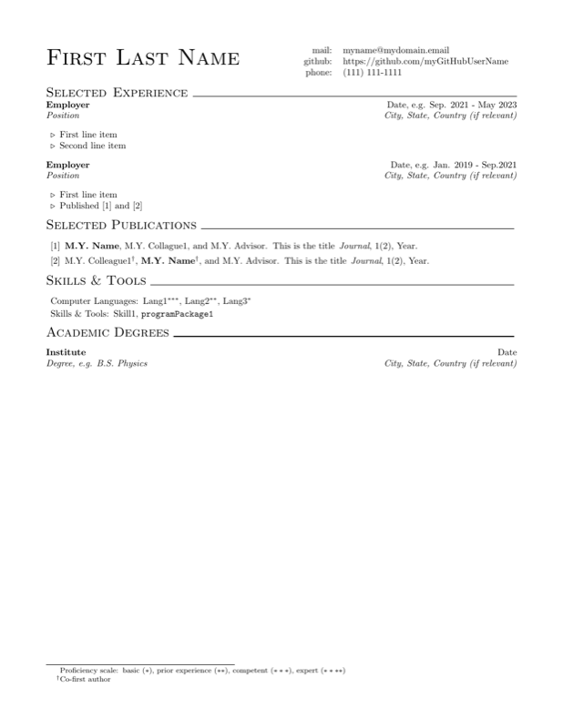 Resume preview