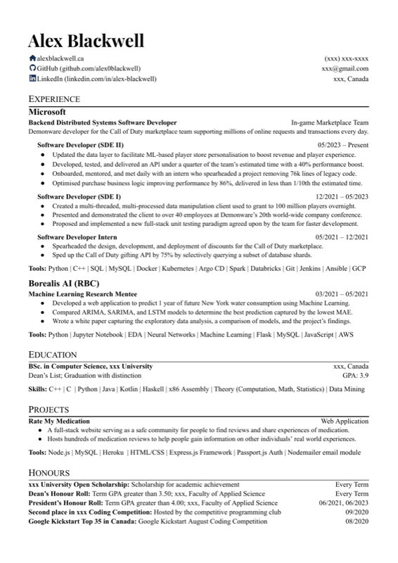 Resume preview