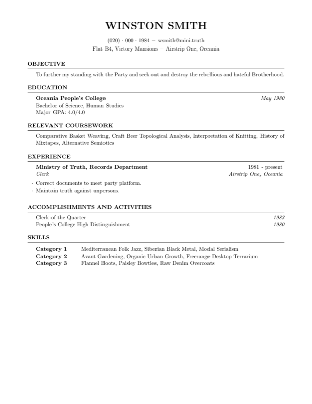 Resume preview