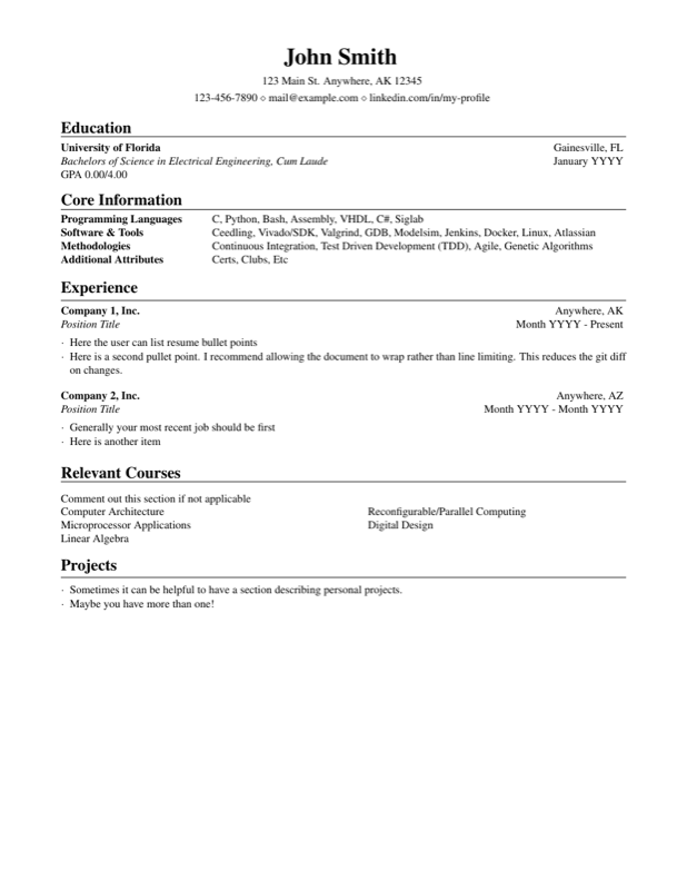 Resume preview