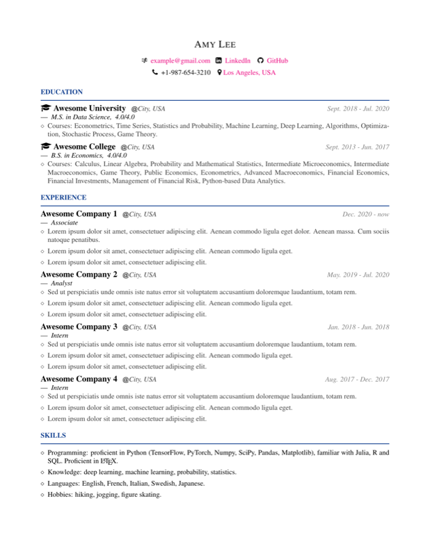 Resume preview