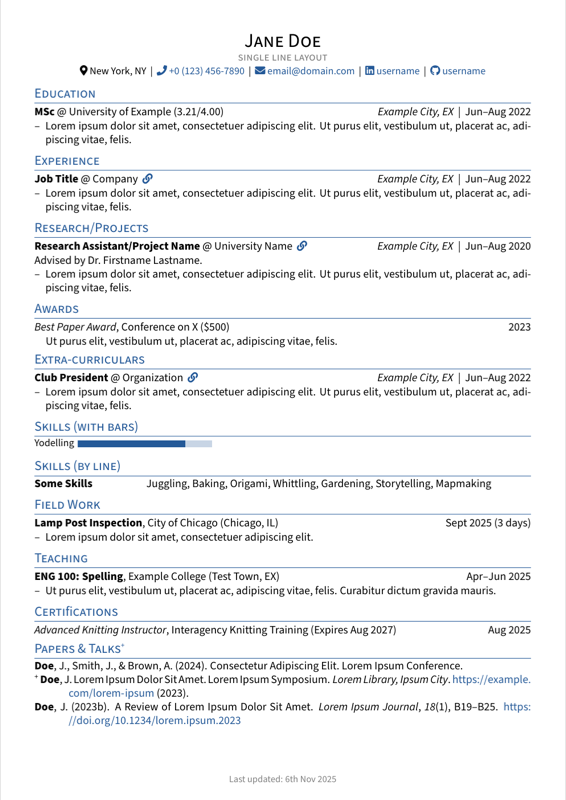 Resume preview